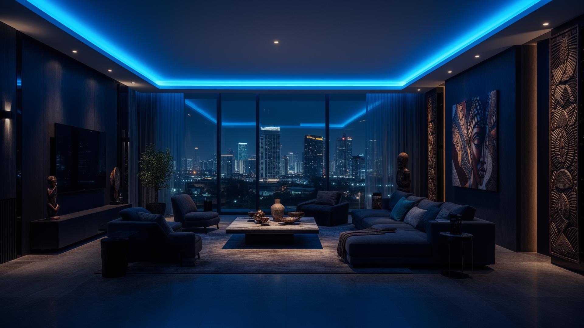 Smart luxury living room in Lagos